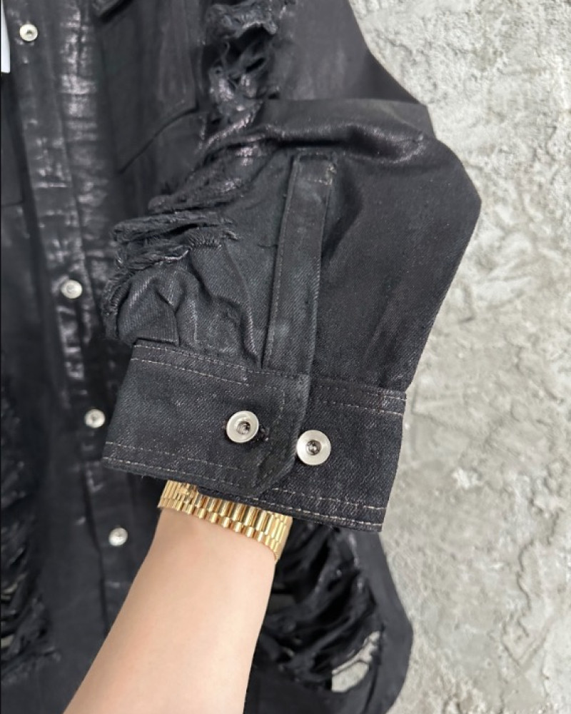  Rick Owens DRKSHDW "Dagger" Distressed Shirt 