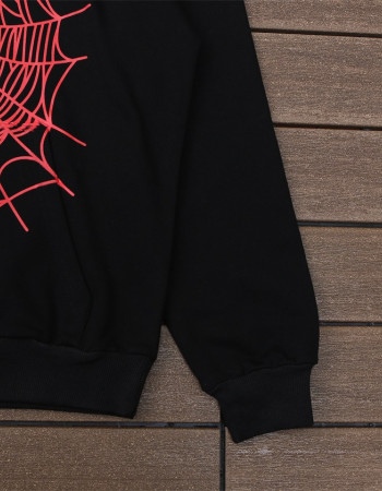 Sp5der Red Web Hoodie