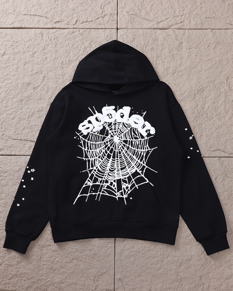 Sp5der White Web Hoodie 