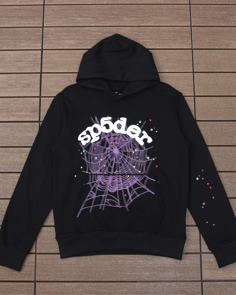 Sp5der Purple Web Hoodie 