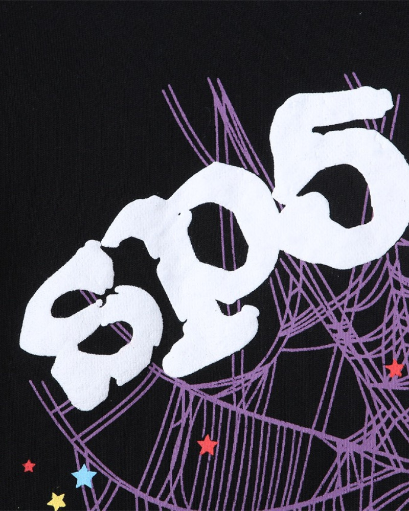 Sp5der Purple Web Hoodie 