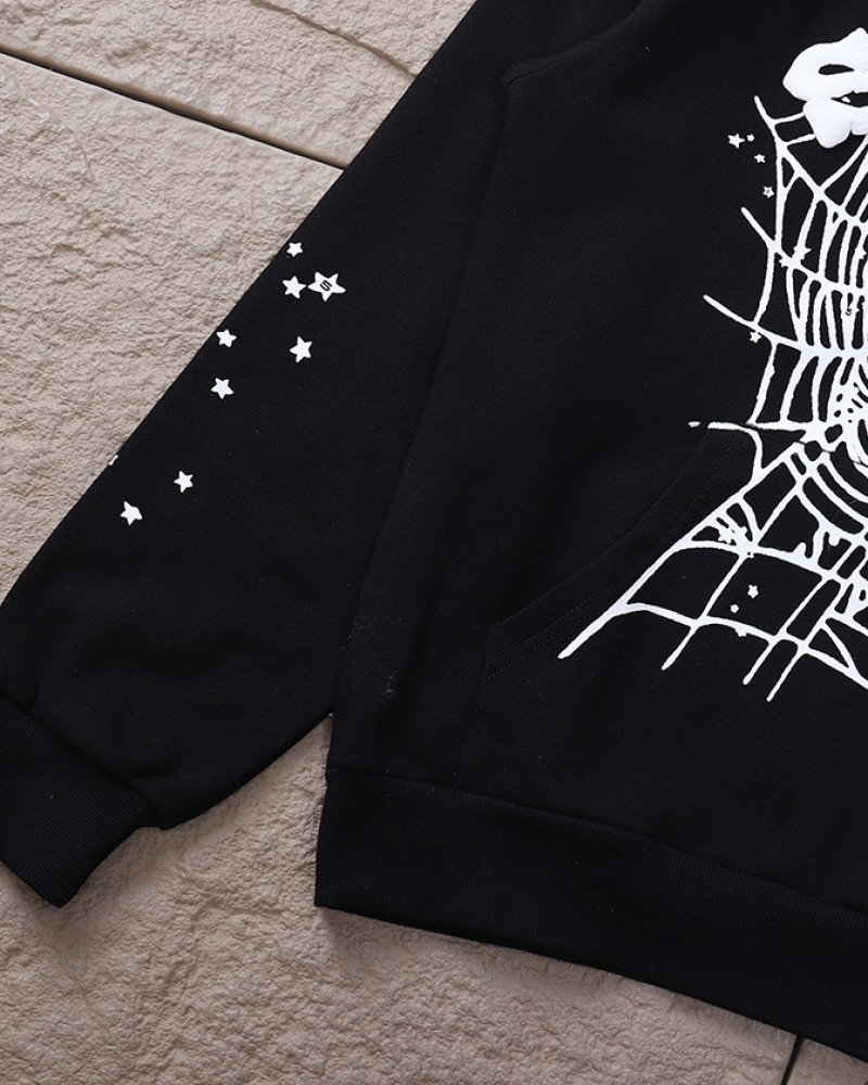 Sp5der White Web Hoodie 
