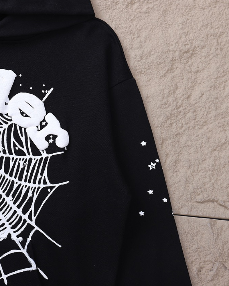 Sp5der White Web Hoodie 