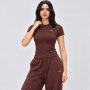 Alo Yoga Alosoft Finesse T-Shirt – Distilled Coffee