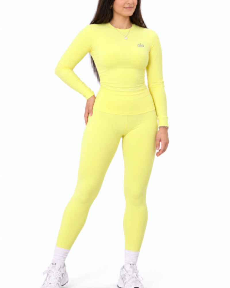 Alo Yoga Fitted Long-Sleeve Top – Goose Yellow