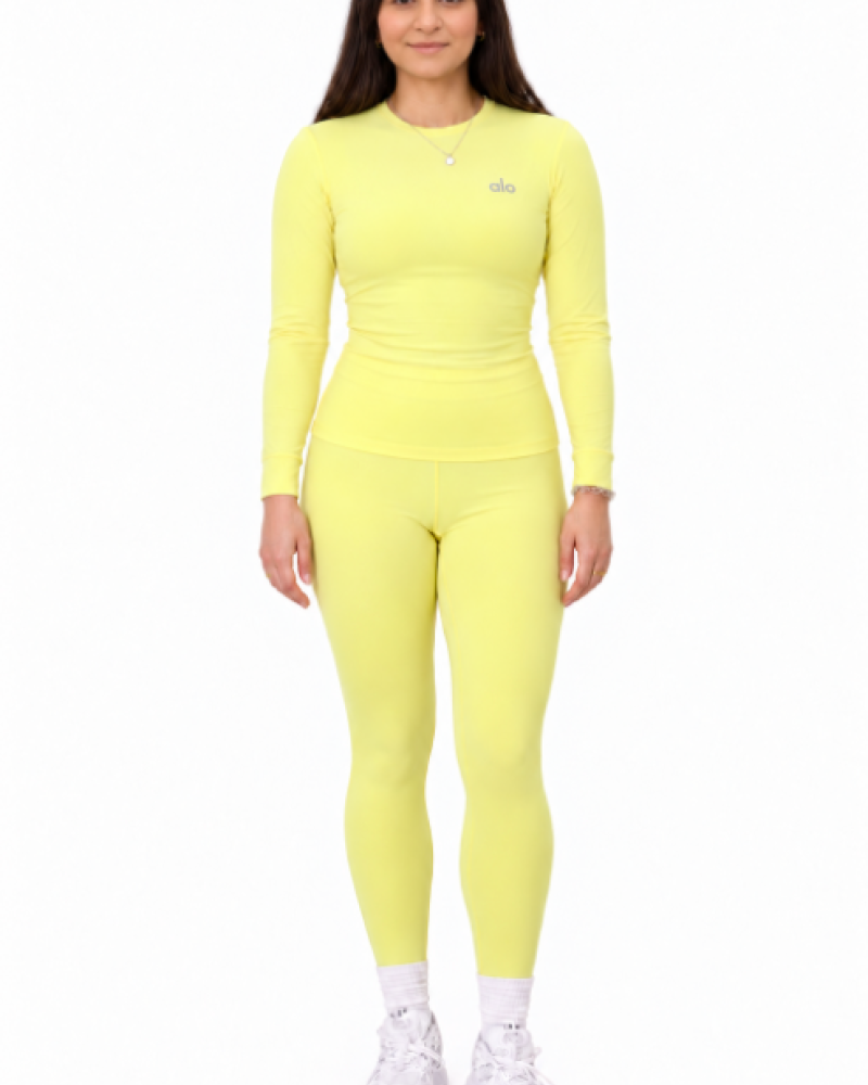 Alo Yoga Fitted Long-Sleeve Top – Goose Yellow