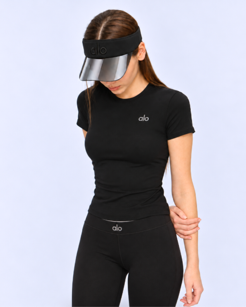 Alo Yoga Alosoft Finesse Tee – Black.