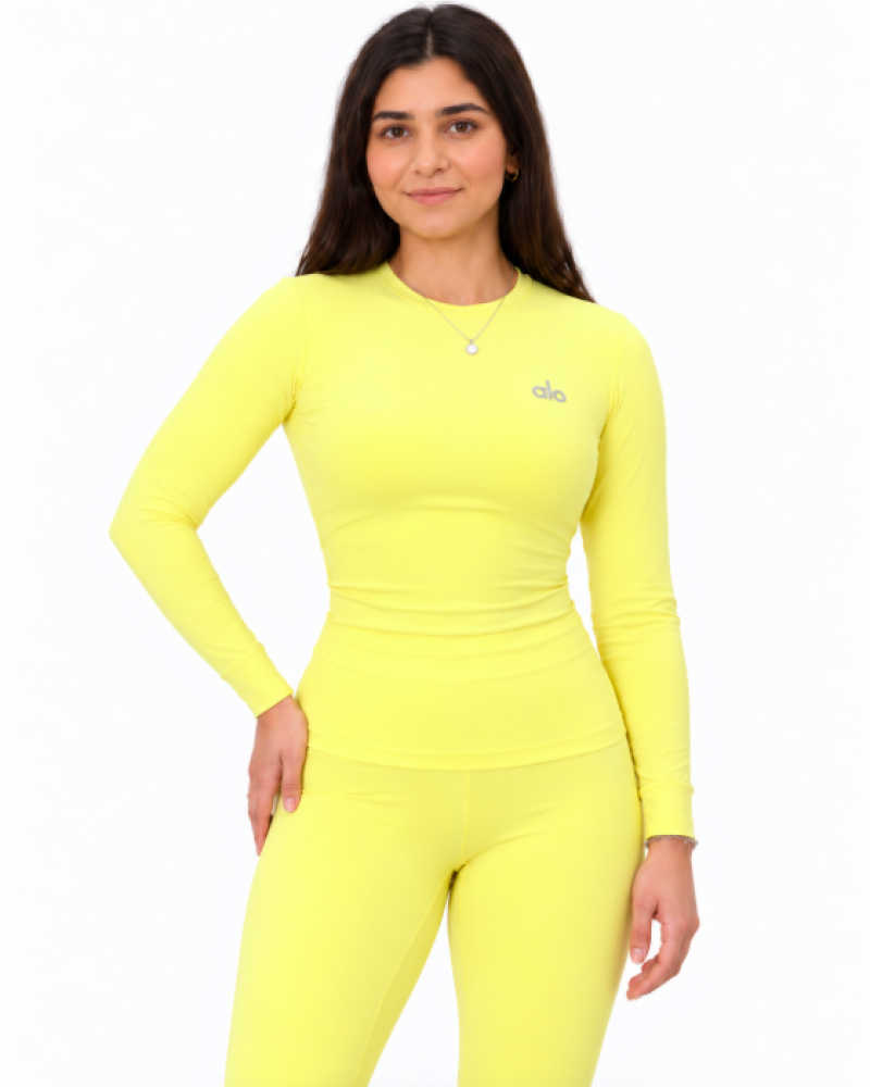 Alo Yoga Fitted Long-Sleeve Top – Goose Yellow