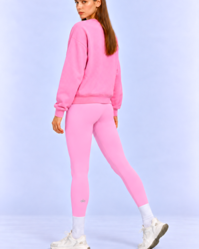 Alo Yoga High-Waist Seamless Scrunch Leggings – Pink
