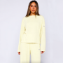 Alo Yoga Alosoft Finesse Long Sleeve & Wide-Leg Pant Set – Light Yellow