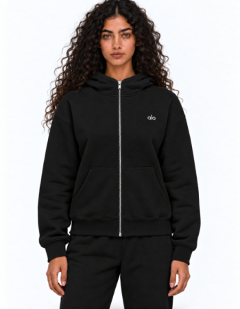 Alo Yoga Sweet Escape Zip Up Hoodie – Pink, Lavender, Grey & Black