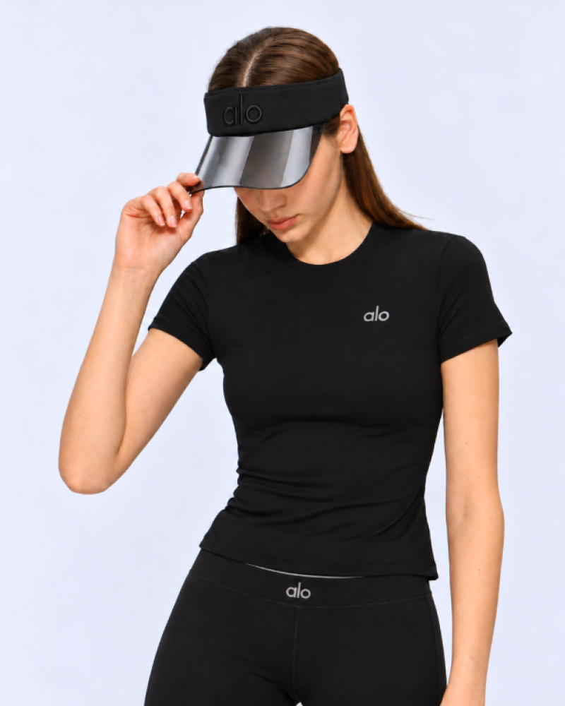 Alo Yoga Alosoft Finesse Tee – Black.