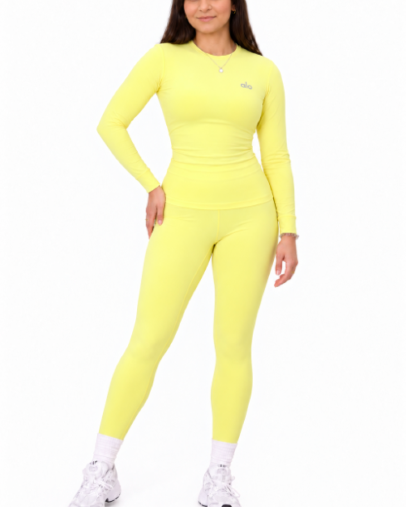 Alo Yoga Fitted Long-Sleeve Top – Goose Yellow