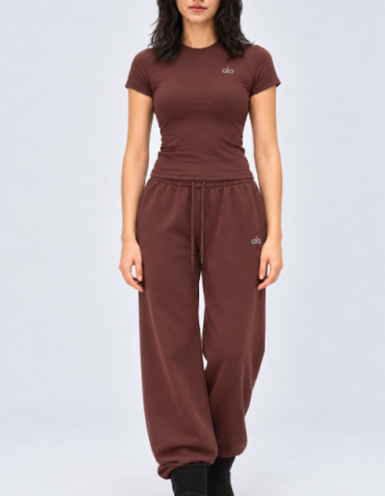 Alo Yoga Alosoft Finesse T-Shirt – Distilled Coffee