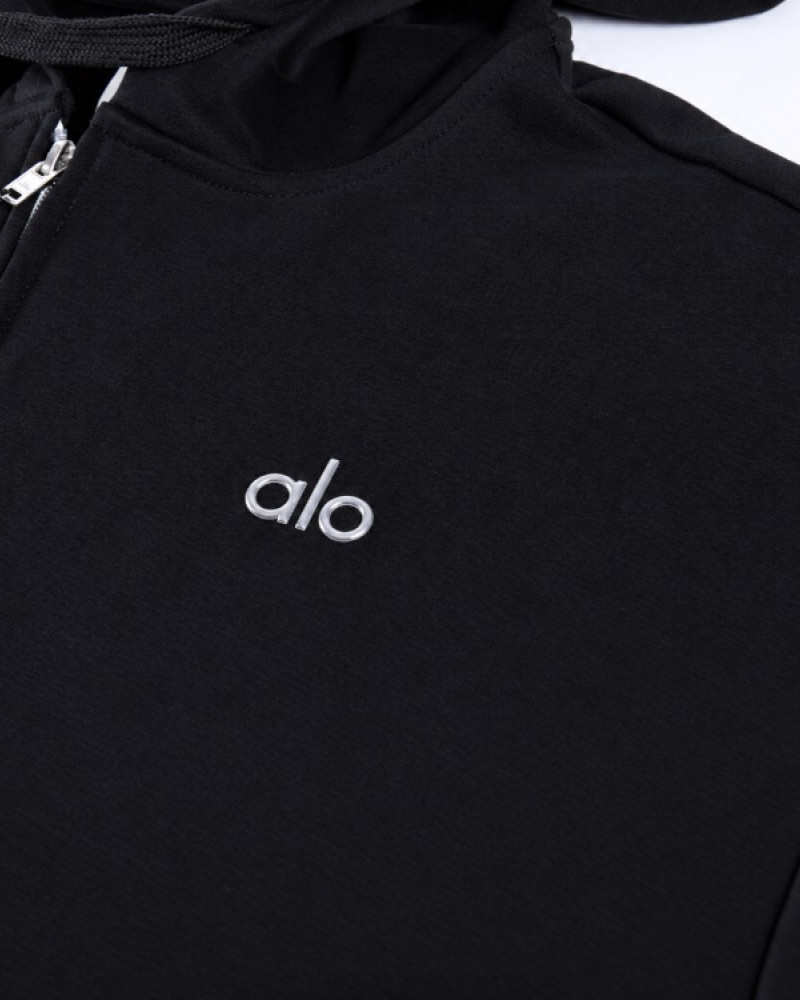 Alo Accolade Full Zip Hoodie – Black