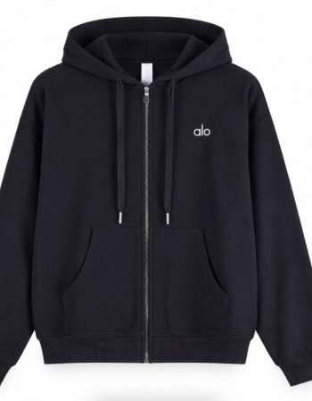 Alo Accolade Full Zip Hoodie – Black