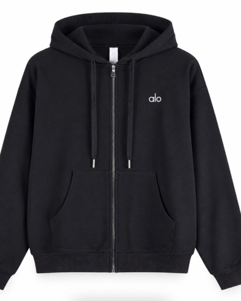 Alo Accolade Full Zip Hoodie – Black