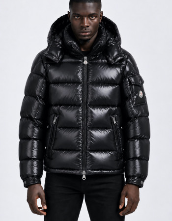 Moncler Maya Hooded Short Down Jacket – Black