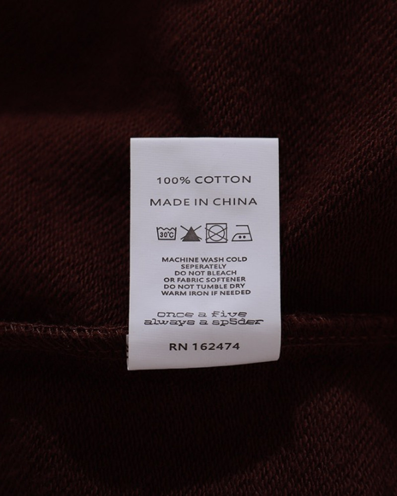 Sp5der 555 Brown Web Hoodie