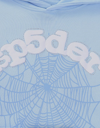 Sp5der 555 Blue Web Hoodie