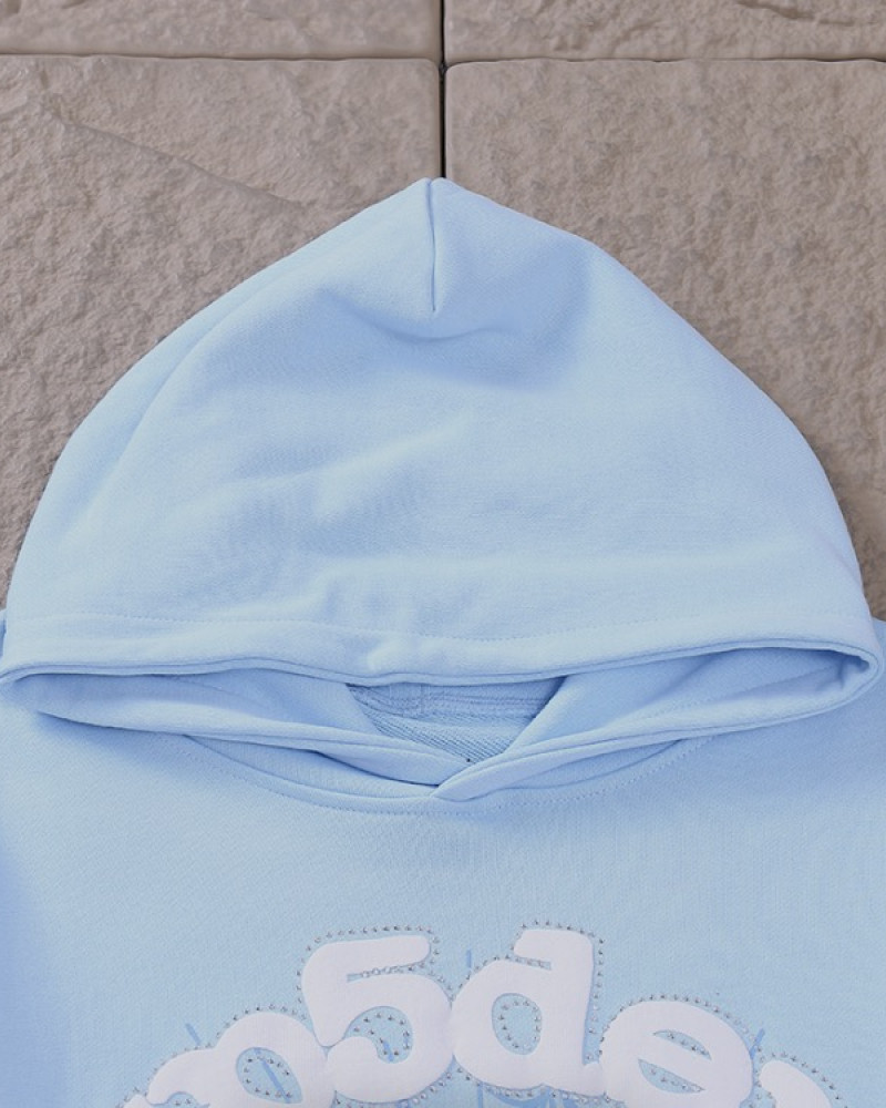 Sp5der 555 Blue Web Hoodie