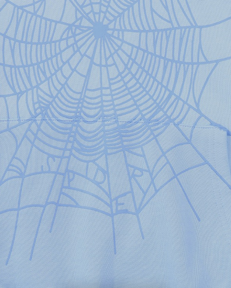Sp5der 555 Blue Web Hoodie
