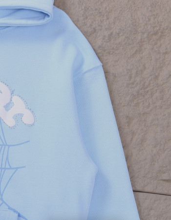 Sp5der 555 Blue Web Hoodie